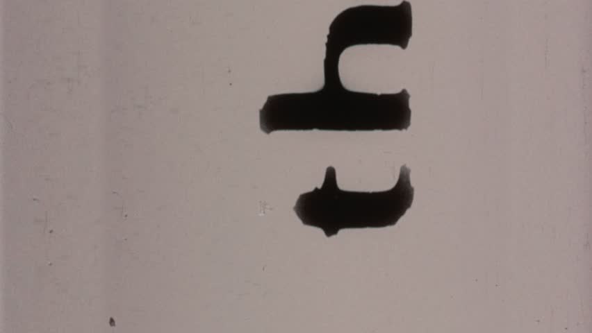 Countdown Leader, Picture Start. 4K scan of archival 16mm with grain and texture. Inverse, negative black and white countdown leader from 8 to 2. Retro Countdown Clock. SMPTE Academy Leader. 
