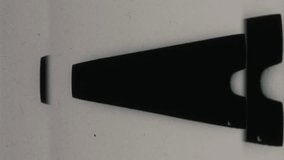 Universal Countdown Leader, Picture Start. Inverse white on black, luma countdown from 10 to 2. Retro Countdown Clock. 4K scan of archival 35mm film. Handwritten, scribble movie lab typeface - Powered by Shutterstock - Get 15% off with code: PIKWIZARD15