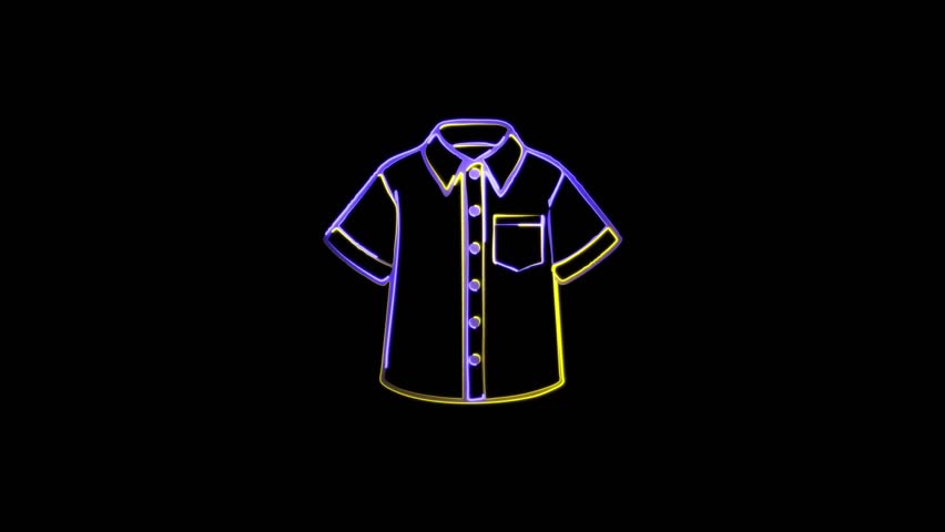 Scout Uniform Filled Icon. Boy Shirt Glyph Icon, Detailed shirt with short hands icon