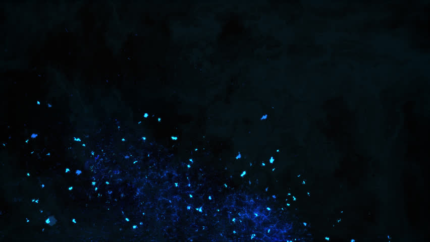 Impact Blue Lava Fire and Particles Loop background