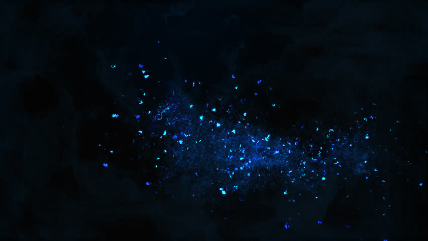 Impact Blue Lava Fire and Particles Loop background