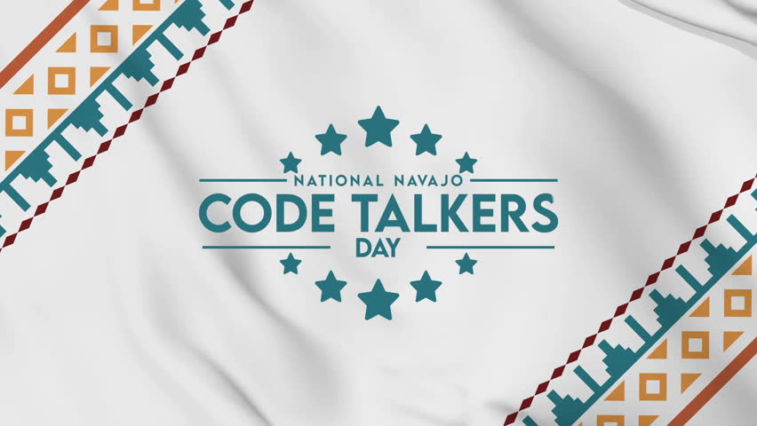 national navajo code talkers day text animation
