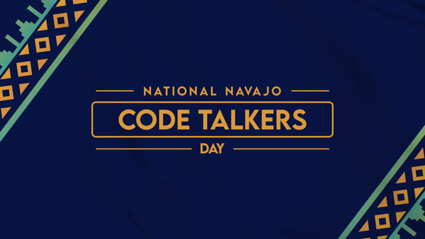 national navajo code talkers day text animation