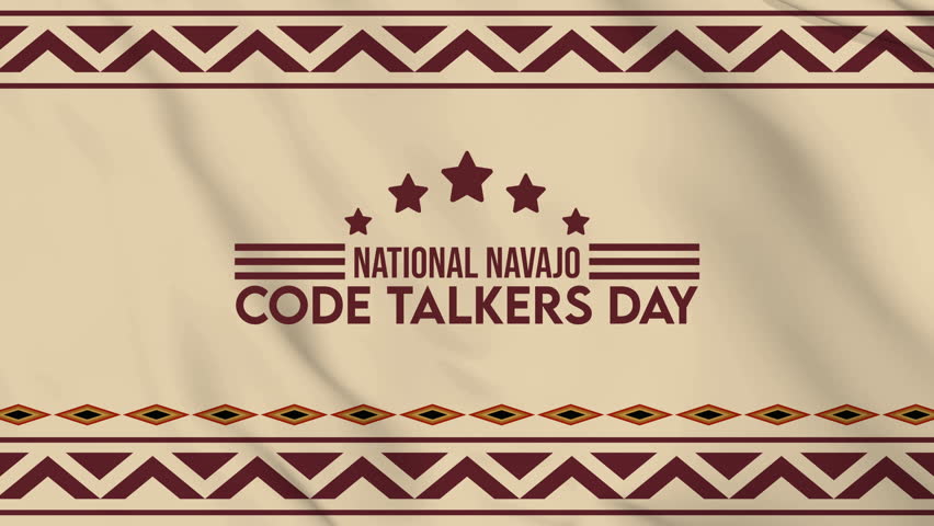 national navajo code talkers day text animation