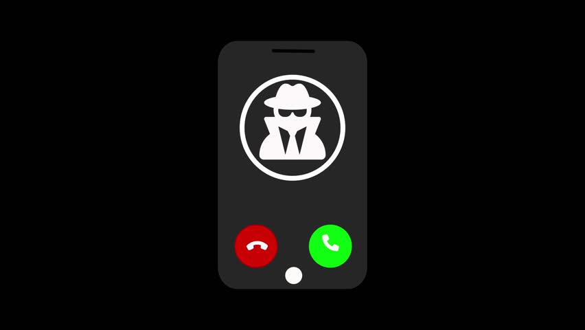 Anonymous Caller on Smartphone Screen Animation, Phone Signal Icon Animation Calling and Connectivity