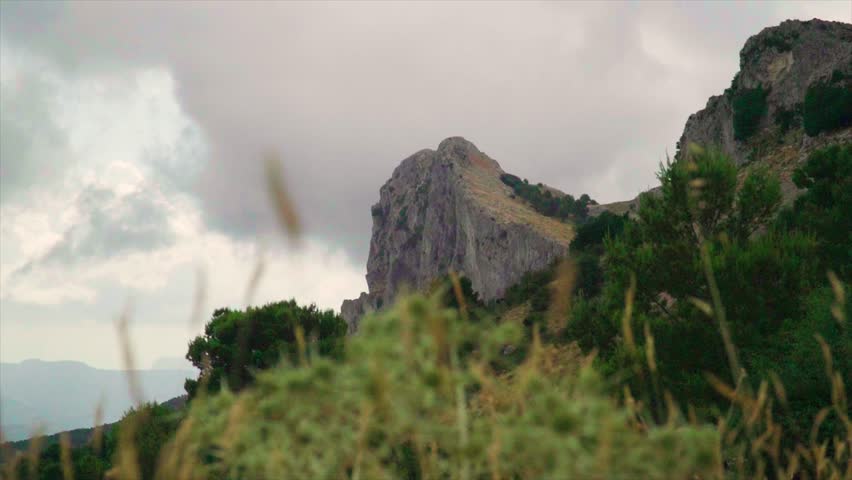 mountain landscape with clouds, in alicante, Comunidad Valenciana (Spain)	