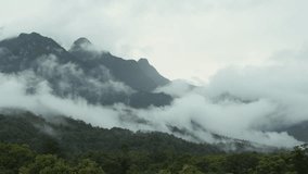 Doi Luang Chiang Dao mountain in morning mist with clouds and lush forest - Powered by Shutterstock - Get 15% off with code: PIKWIZARD15