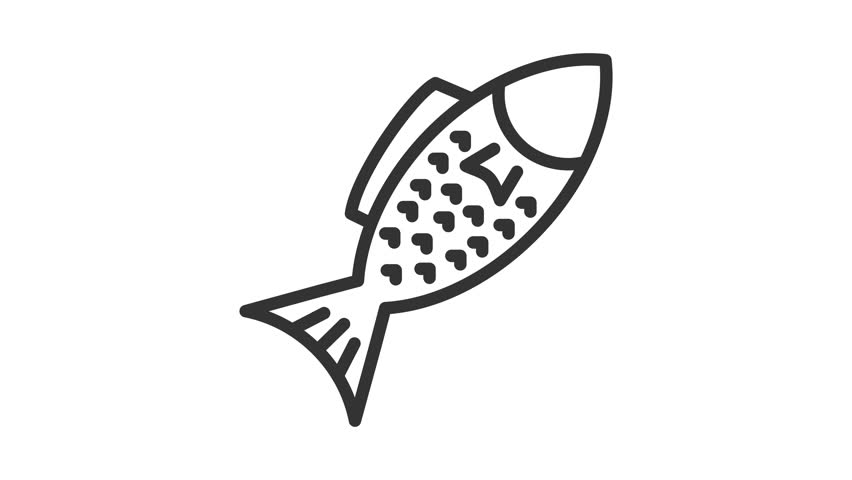 animated fish icon. Perfect for food, allergy, allergen, health, egg, fish, peanut, nutrition, drink, gluten, seafood, allergic, reaction, disease, allergens, ingredient, medicine and immune