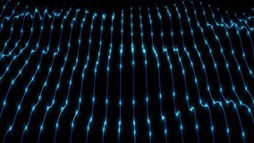 This dynamic animation features a grid of glowing blue lines pulsating with energy across a black background.  - Powered by Shutterstock - Get 15% off with code: PIKWIZARD15