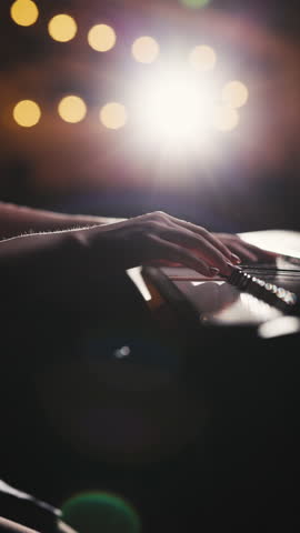 Romantic Dinner Ambiance with Soft Piano Music, Vertical shot