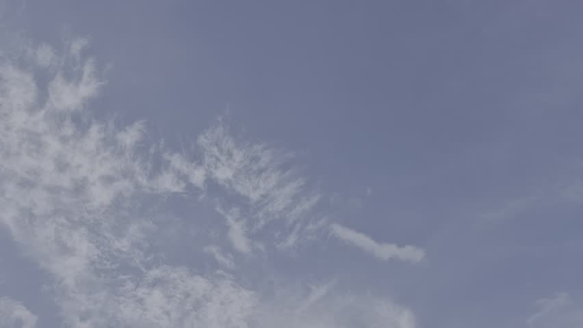4K, HDR 10+ Video Footage of Beautiful and Vibrant Blue Sky with misty Clouds, Nature and Documentary backdrop, motivational or inspirational backdrop, Background for quotes, messages, Climate concept
