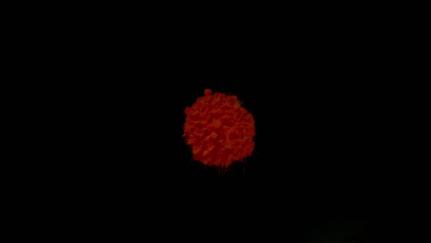 Super Slow Motion Shot of Color Powder Explosion Isolated on Black Background . Filmed on High Speed Cinematic Camera at 1000 fps