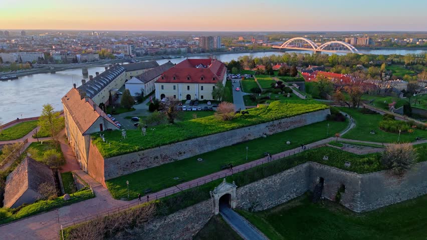 Visit petrovaradin fortress at sunset in novi sad serbia with scenic views and historical significance