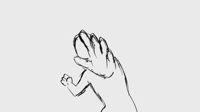 2d Animation cartoon character drawing of a male man throwing punching boxing front on white, black and green screen in 4k ultra-high-definition. - Powered by Shutterstock - Get 15% off with code: PIKWIZARD15