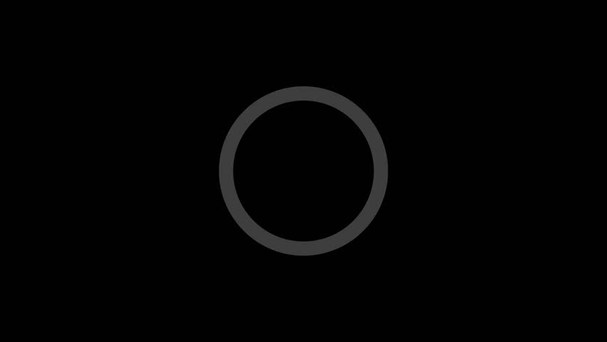 Circle Loading icon loop Loading Icon with  black background. updating and downloading progress animation. Please wait loading process, please wait animation Isolated