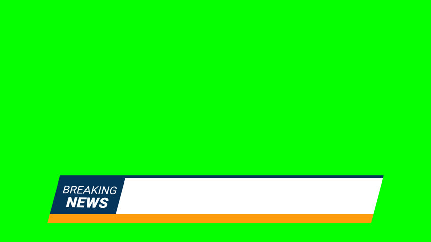 Lower Third Breaking News Graphic with Clean Motion on Text. Dynamic News Broadcast Background Animation