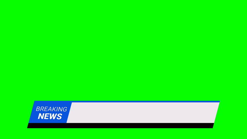 Breaking News Lower Third Banner Animation. blue Alert Style Broadcast Overlay