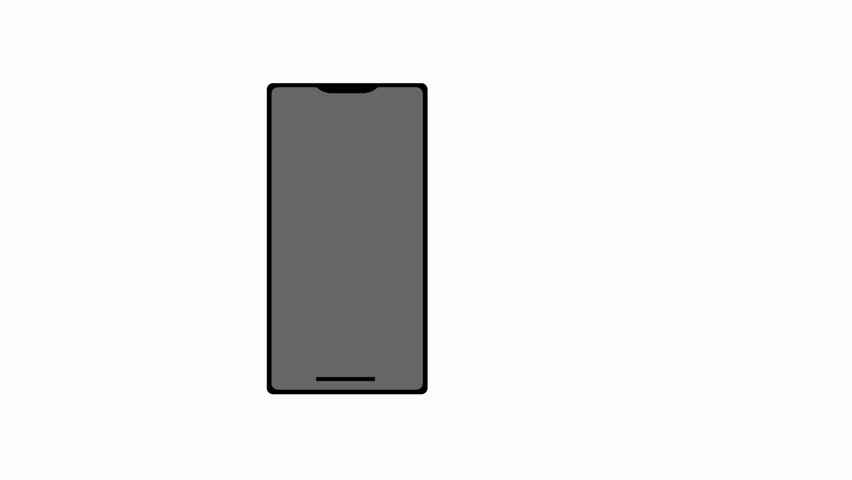 phone love icon aniomation simple flat