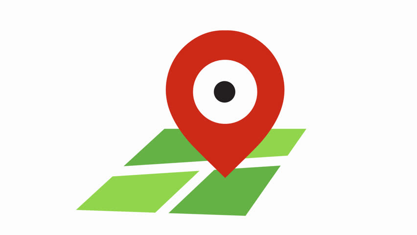 map pin icon aniomation simple flat