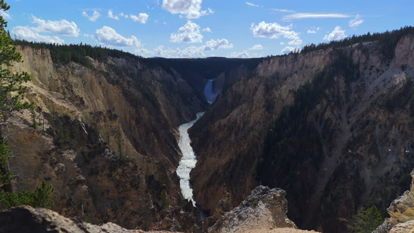 The magnificent and breathtaking Lower Falls of the Yellowstone River, situated in the stunning Grand Canyon of Yellowstone National Park, provides unforgettable and aweinspiring scenery in Wyoming
