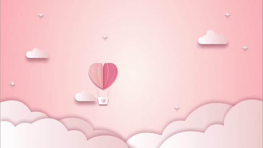 Romantic Valentine's Day background with hearts, couples, gifts, and love-themed decorations.