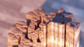 Complex wooden structure slowly rotates, its geometric shapes constantly shifting and evolving on a pristine white background, creating a mesmerizing display of abstract. 3D Illustration - Powered by Shutterstock - Get 15% off with code: PIKWIZARD15