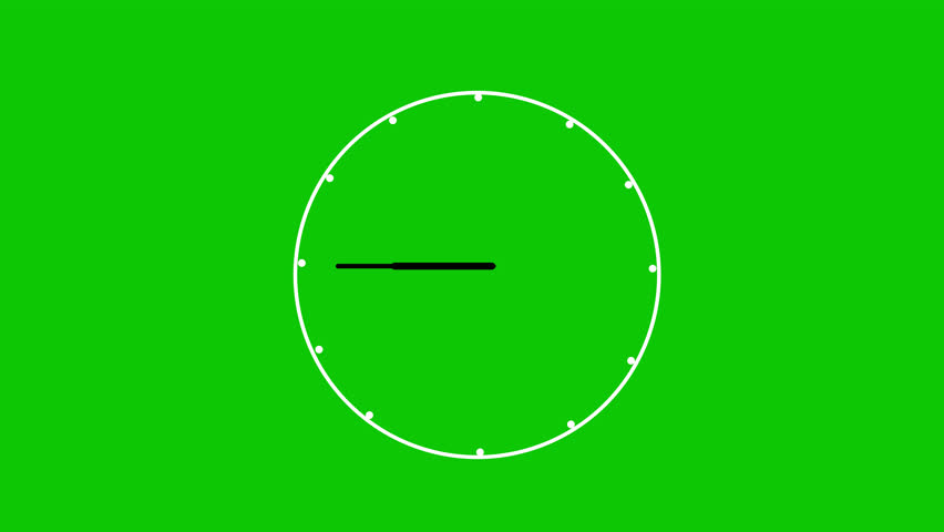 Fast Ticking Clocks animation with rapid motion on green background, ideal for urgency, countdown, or high-speed time-lapse visuals.