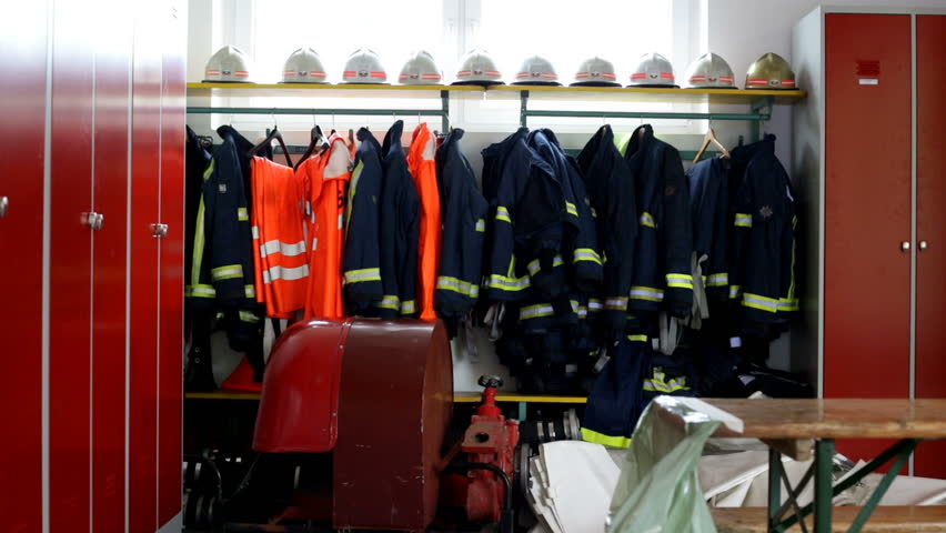 Close look on equipment which fire-fighters use in everyday saving lives of millions of people around the world. High quality fire-fighter equipment. | Shutterstock HD Video #3842639