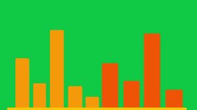 Simple animated bar chart showing fluctuating data in motion, suitable for video backgrounds, music visualizations, or infographics - Powered by Shutterstock - Get 15% off with code: PIKWIZARD15