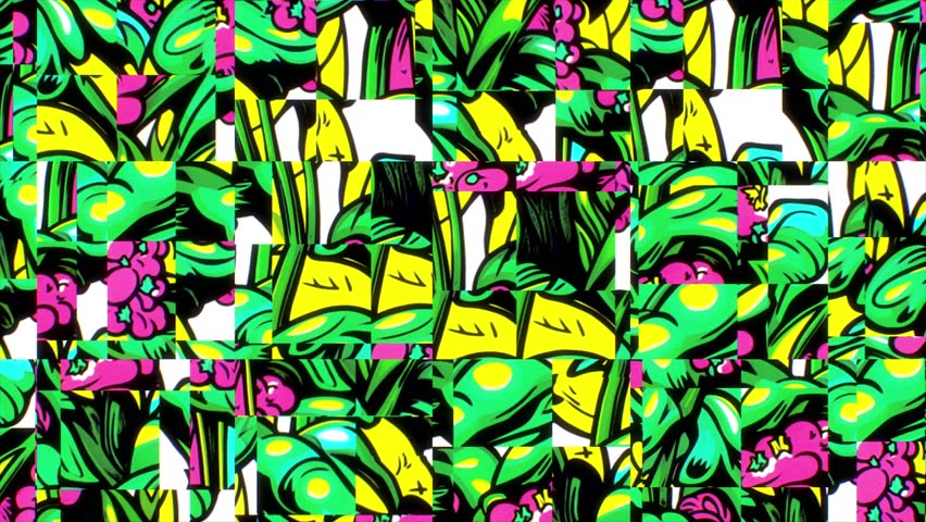 Seamless exotic tropical illustration with Art Deco-inspired elements. High-contrast botanical design white background, positioned lower edge, creates classic look.