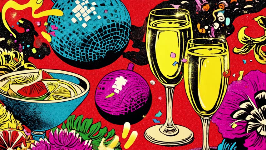 Bring the disco to life through cocktails, party vibes, and sparkling colored lights. A sparkling feel mixed with colorful detail makes this seamless loop truly unique. Designed for use in dynamic vis