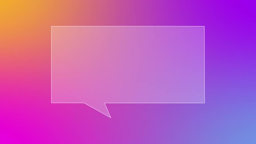 Gradient background with a quote box overlay designed to resemble frosted glass. Abstract animated color gradients background with glass quote box overlay
