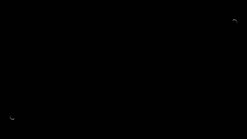 Growing floral corner boarder animation, video clip with alpha channel.