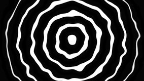 Psychedelic spinning hypnotic circles. Deformed radiowave background. Optical illusion. Seamless loop - Powered by Shutterstock - Get 15% off with code: PIKWIZARD15