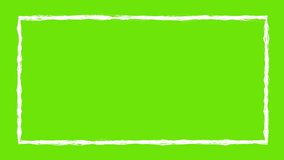 Square frame hand-drawn scribble animation. Pen marker doodle style. Sketched motion element. Loop. Green screen, chromakey - Powered by Shutterstock - Get 15% off with code: PIKWIZARD15
