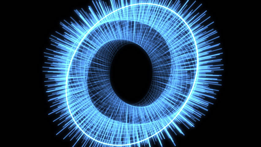 Circle Spiral Audio Reactive M Blue Animation Loop