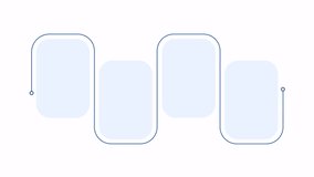 Medical data blue rectangle infographic 4 steps template animation. Sequence options HD video. Animated blank diagram visualization. Process layout empty design element. Motion graphics - Powered by Shutterstock - Get 15% off with code: PIKWIZARD15