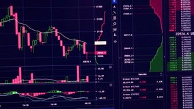 digital screen displaying complex cryptocurrency trading charts and real-time financial data, ideal for illustrating concepts of investment, technology, and market analysis. Fintech volume analysis - Powered by Shutterstock - Get 15% off with code: PIKWIZARD15