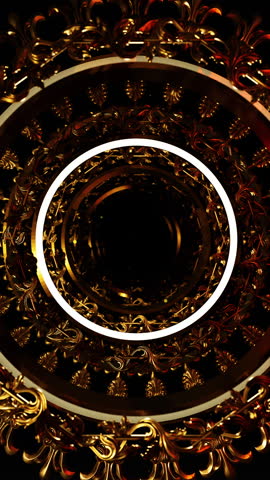 Classic Frame Gold Ornamental Frame is motion footage for festival films and cinematic in art deco scene. Also good background for scene and titles, logos