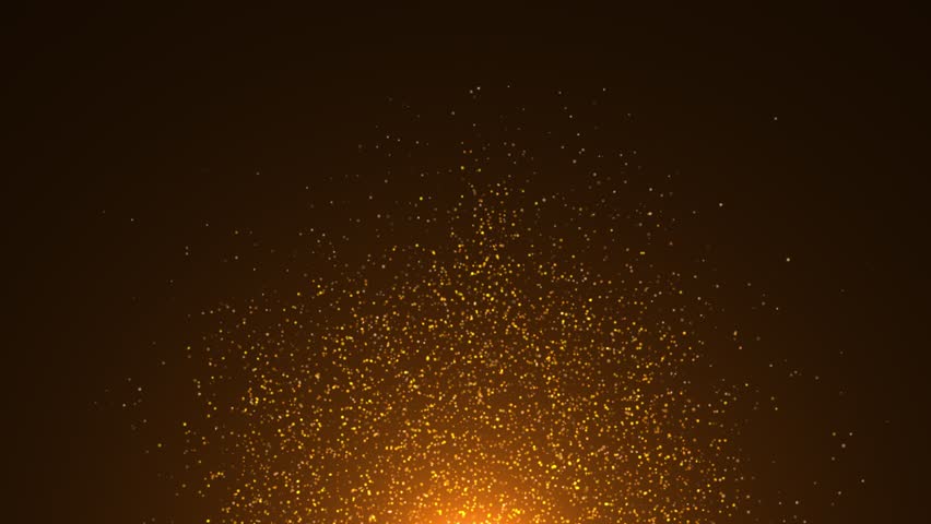 An abstract, golden illustration with a glowing, particle-like effect against a gradient brown background, creating a sense of energy and light.