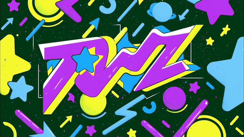 Bold and dynamic comic-inspired animation with street art textures, zigzags, bolts, and retro-futuristic energy. Perfect for high-impact VJ loops and digital visuals.