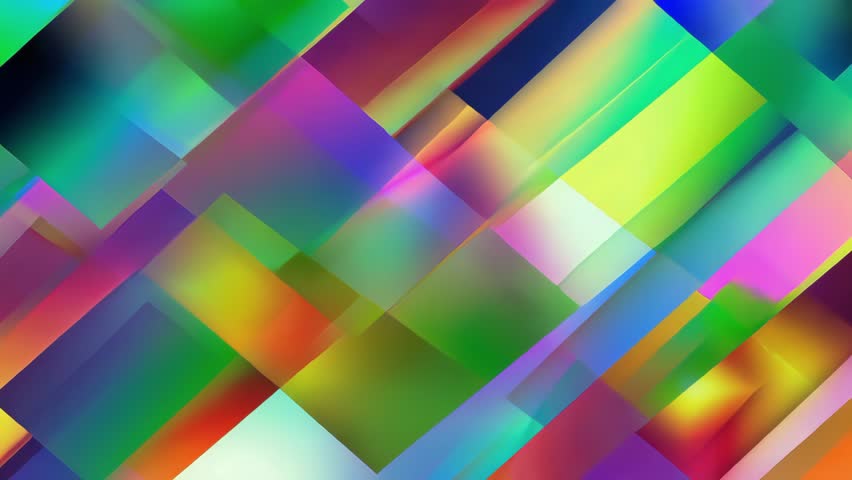 Seamless 4K loop of colorful animated rectangles and rhombuses in fast-paced geometric motion. Perfect for VJ sets, stage visuals, digital installations, and modern motion design backgrounds.