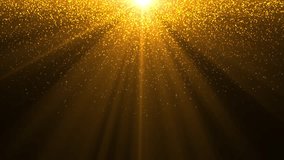 This image showcases golden glitter particles emanating from a bright light source, creating a dazzling and radiant visual effect. - Powered by Shutterstock - Get 15% off with code: PIKWIZARD15