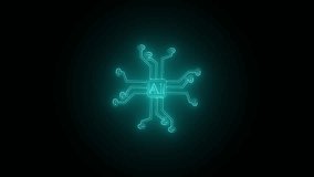 Cyan Glowing AI Core with Branching Circuits | Futuristic Neural Node 4K Animation - Powered by Shutterstock - Get 15% off with code: PIKWIZARD15