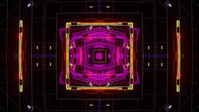 Cyberpunk geometric neon VJ loop in 4K – dynamic abstract pattern animation with futuristic grid, vivid colors, and kaleidoscopic visual depth. - Powered by Shutterstock - Get 15% off with code: PIKWIZARD15