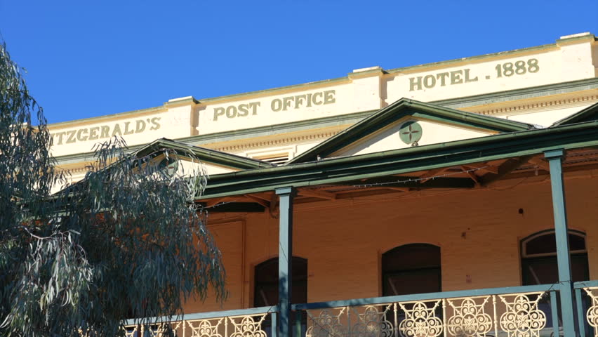 Old historical post office and hotel in Bourke, NSW Australia