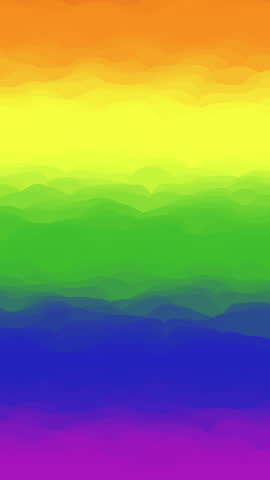 Gradient Rainbow clouds suspended on whimsical vertical background