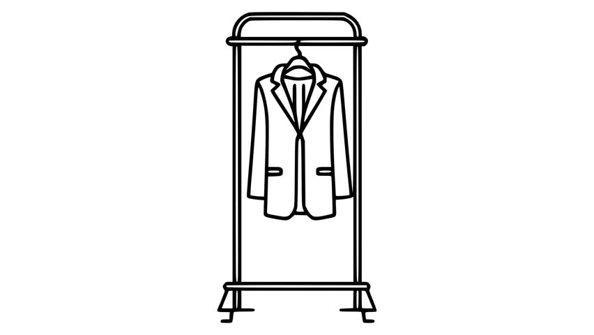coat rack icon vector animation