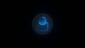 4K Neon Glowing Line Man Profile Icon Animation – Futuristic User Interface Motion Graphic for Tech, Apps and Digital Identity. - Powered by Shutterstock - Get 15% off with code: PIKWIZARD15