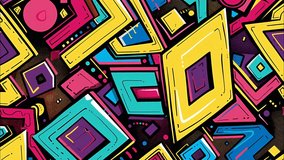 Vibrant and seamless background with anime lines, retro pop art elements, and neon bursts. A perfect blend of nostalgia and digital rebellion for VJ visuals. - Powered by Shutterstock - Get 15% off with code: PIKWIZARD15